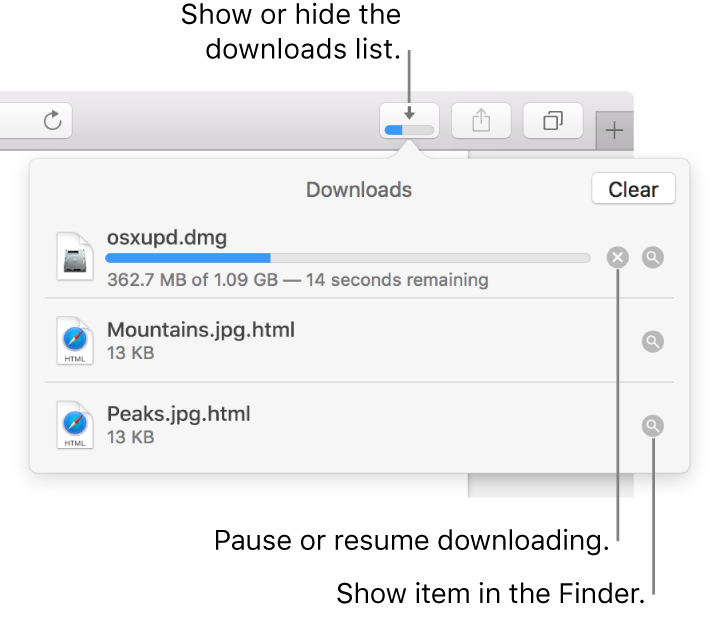 Download file restriction on mac shortcut